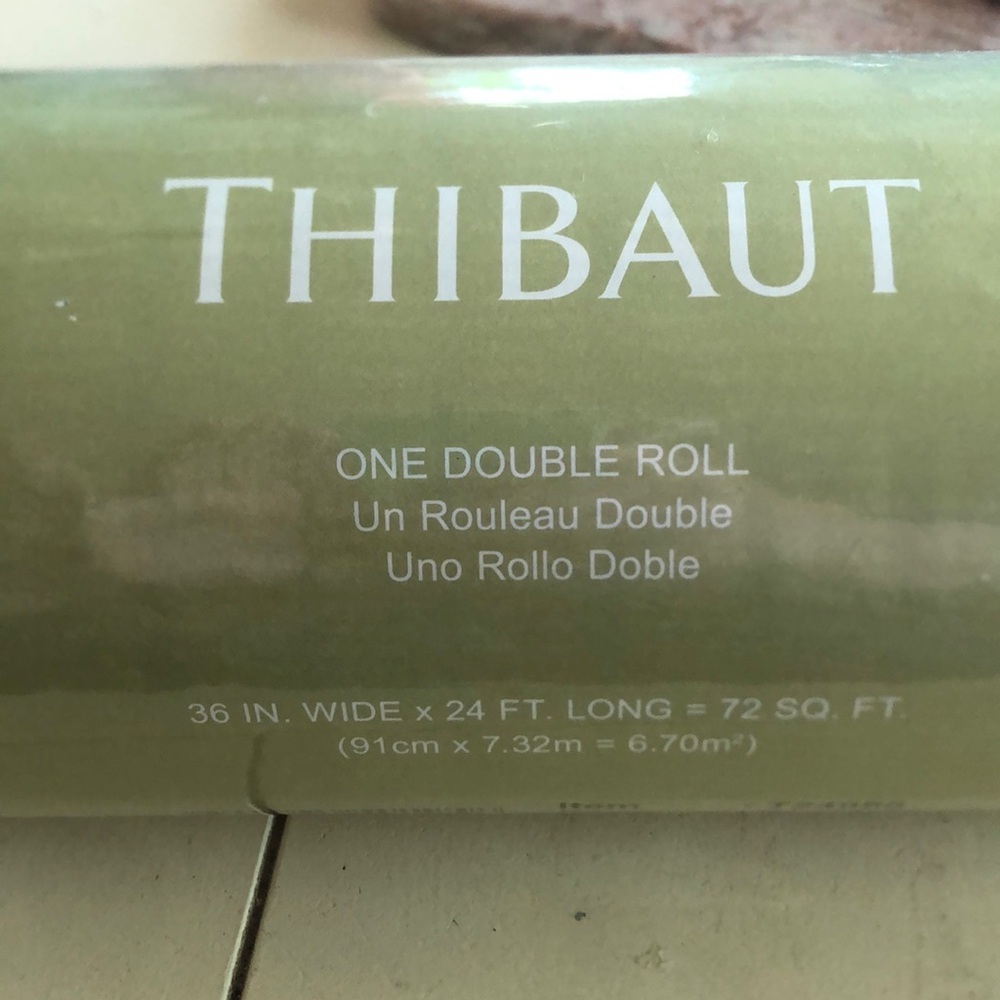 🆕 Thibaut Double Roll Sutton Stripe T24086 Wallpaper Linen Mesh Grasscloth